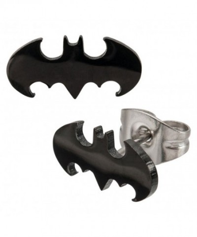 Stainless Steel Post Batman Earrings