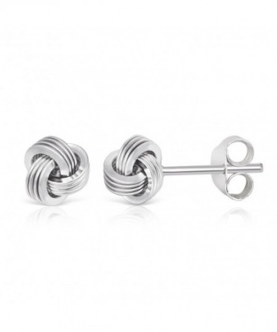 Sterling Silver Twisted Rhodium Earrings