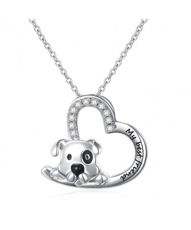 Sterling Engraved Dog Pendant Necklace