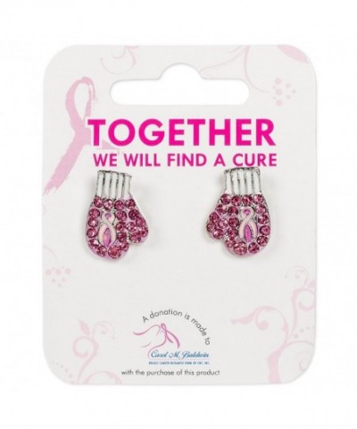 Boxing Womens Breast Awareness Earrings