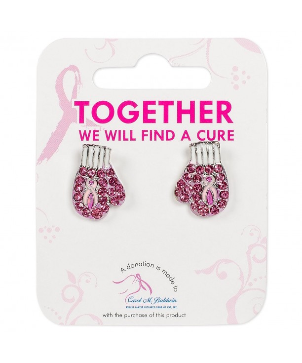 Boxing Womens Breast Awareness Earrings