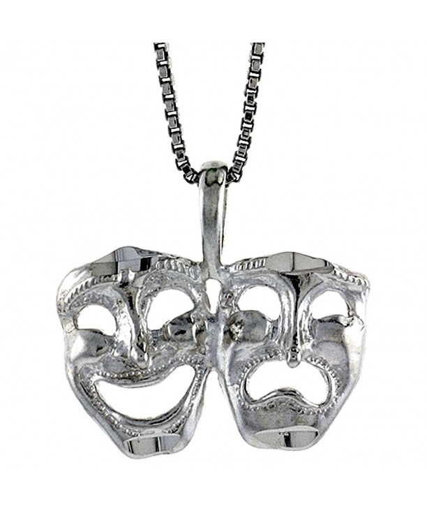 Sterling Silver Drama Masks Pendant