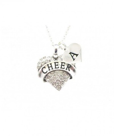 Custom Crystal Cheerleading Necklace Initial