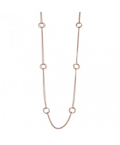 Sterling Two Strand Circles Station Necklace