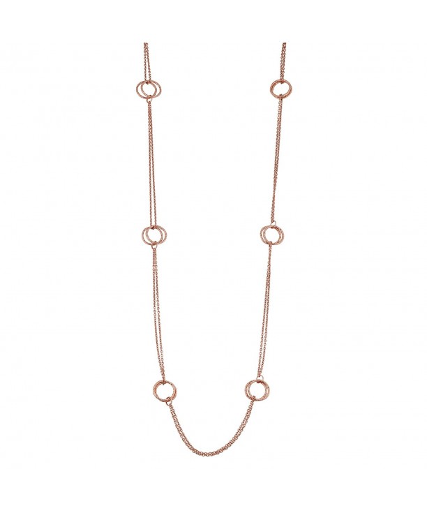 Sterling Two Strand Circles Station Necklace