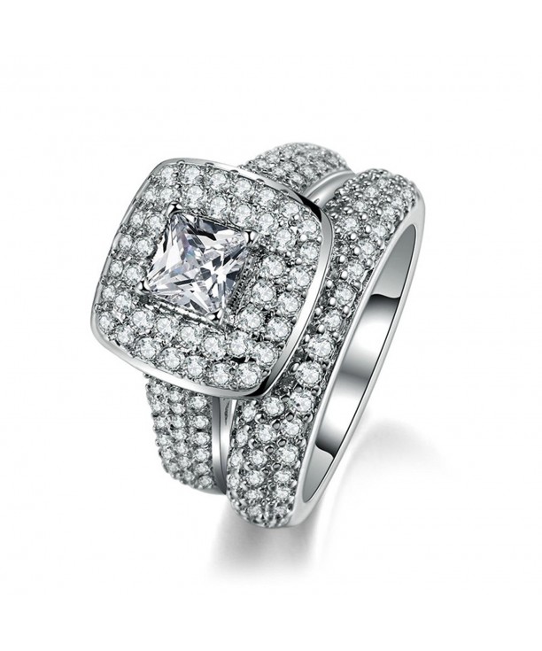 FENDINA Engagement Wedding Solitaire Eternity