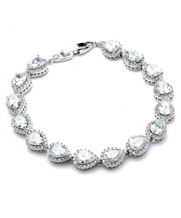 Mariell Tennis Bracelet Pear Shaped Zirconia