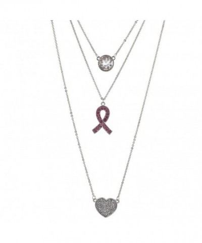 Lux Accessories Silvertone Awareness Necklace