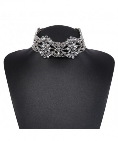 Rhinestone Statement Necklace Wedding Show HLN00015