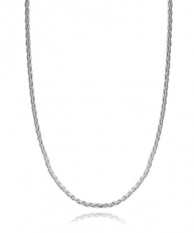 Italian Sterling Silver Diamond Necklace