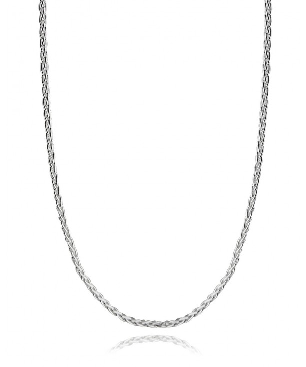 Italian Sterling Silver Diamond Necklace