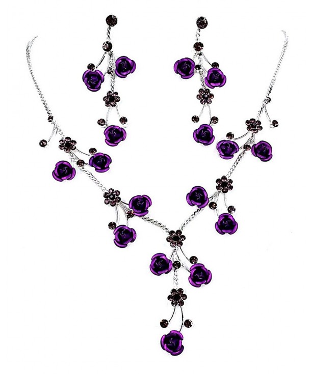 Faceted Crystal Rhinestone Necklace Earring