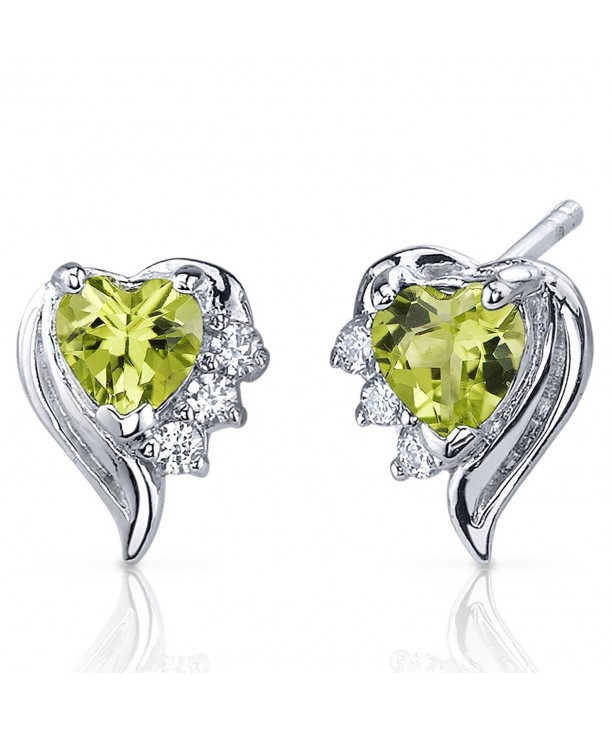 Cupids Carats Peridot Earrings Sterling