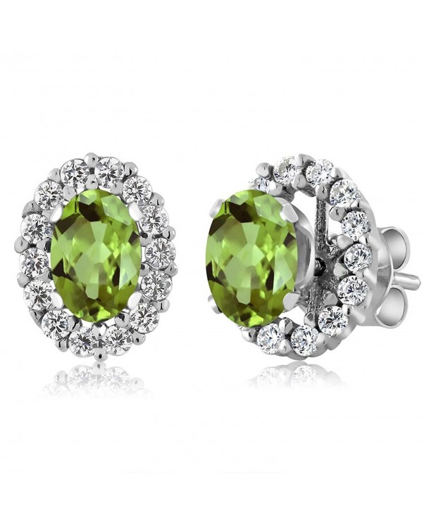 Sterling Peridot Earrings Gemstone Birthstone