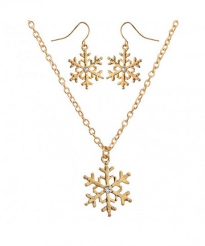 Lux Accessories Snowflake Christmas Necklace