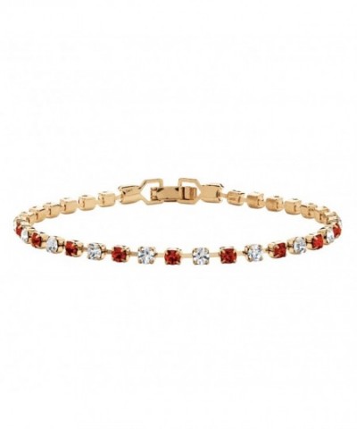 Birthstone Crystal Gold Tennis Bracelet