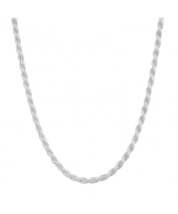 Sterling Silver 1 9mm Diamond Cut Necklace