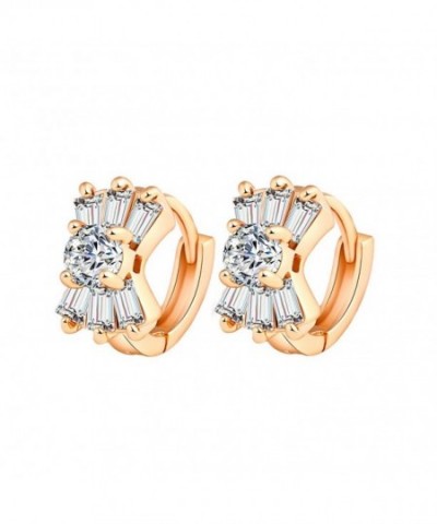 YAZILIND Plated Zirconia Huggies Earrings