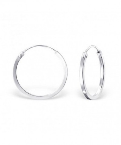 Sterling Silver Plain Endless Earrings