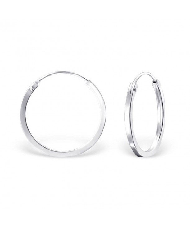 Sterling Silver Plain Endless Earrings