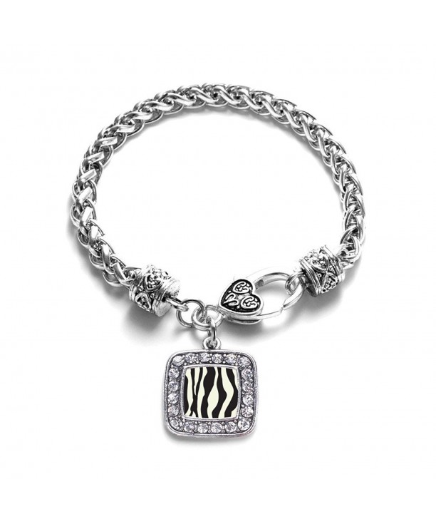 Pattern Classic Silver Crystal Bracelet