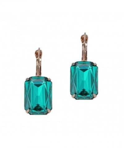 eManco Crystal Earrings Lever back Statement