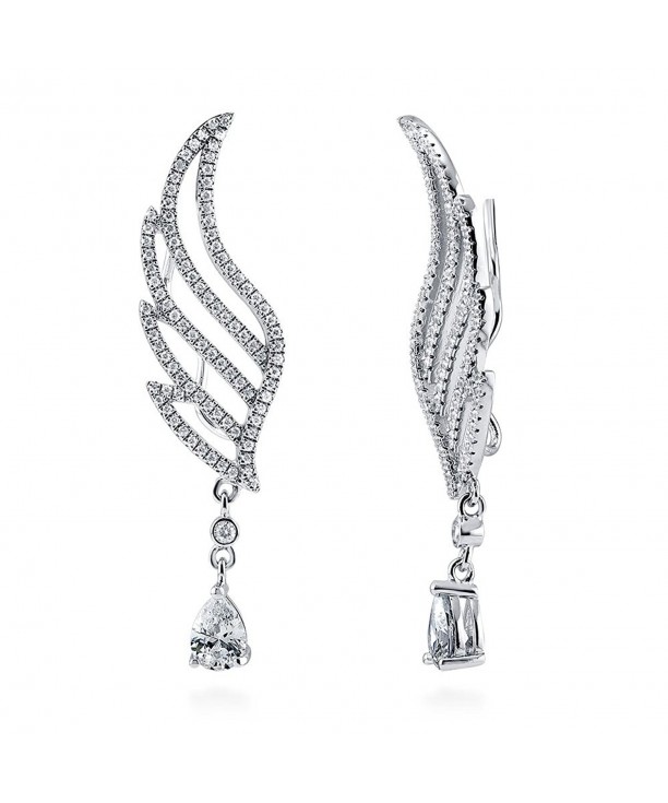 BERRICLE Rhodium Sterling Zirconia Crawlers