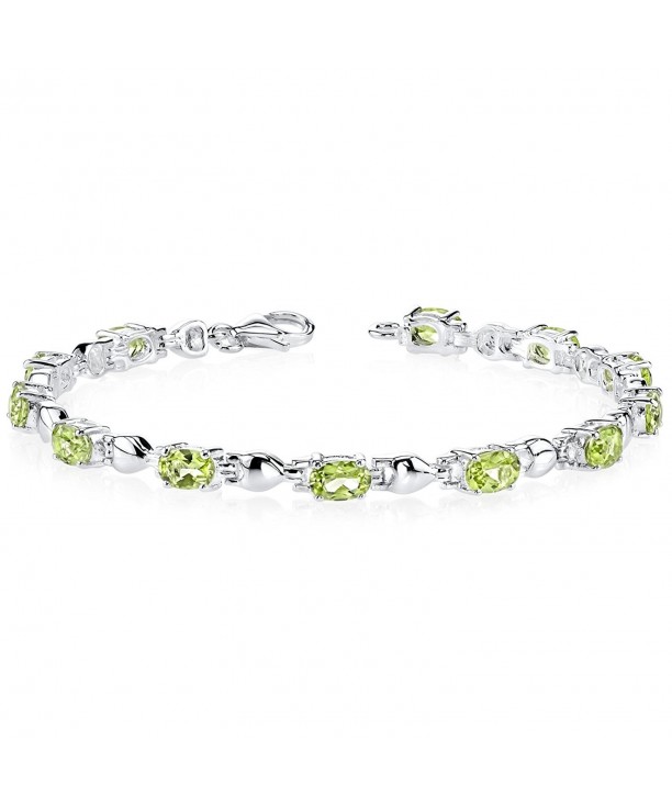 Peridot Bracelet Sterling Silver Carats