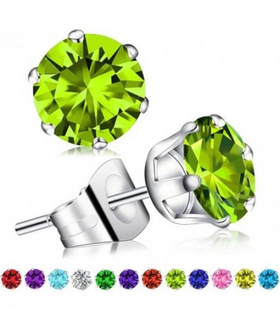 Birthstone Earrings Swarovski Zirconia Stainless