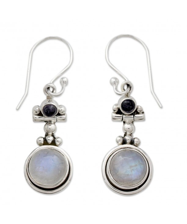 NOVICA Sterling Rainbow Moonstone Earrings