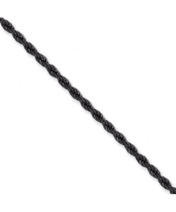 Stainless Steel Black plated 2 3mm Chain