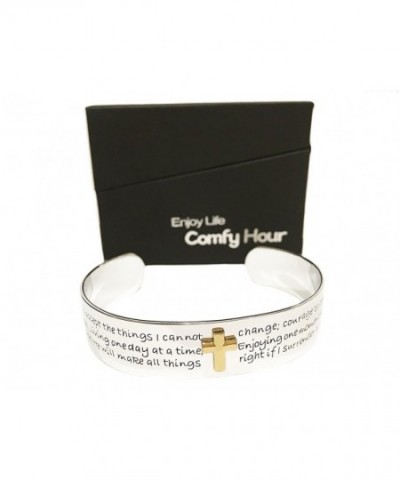 Serenity Prayer Bracelet Shiny Silver