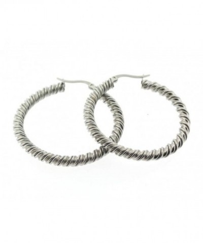 Edforce Stainless Steel Twisted Earrings