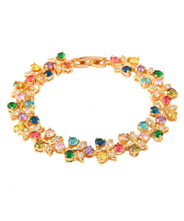 U7 Accented Colorful Zirconia Bracelet