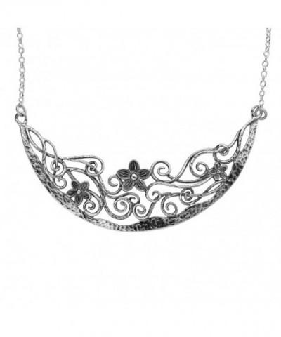 Creations Sterling Silver Floral Necklace