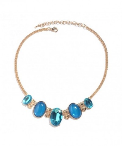 Chroma Glass Goldtone Necklace 18 20