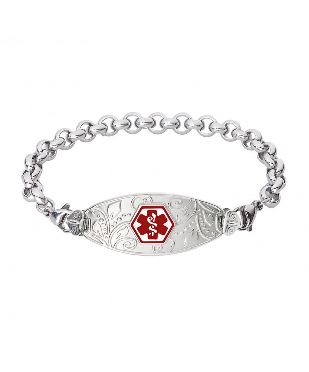 Divoti Engraved Filigree Bracelet Stainless