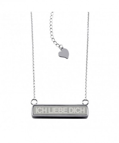 Stainless Engraved Horizontal Necklace Pendant