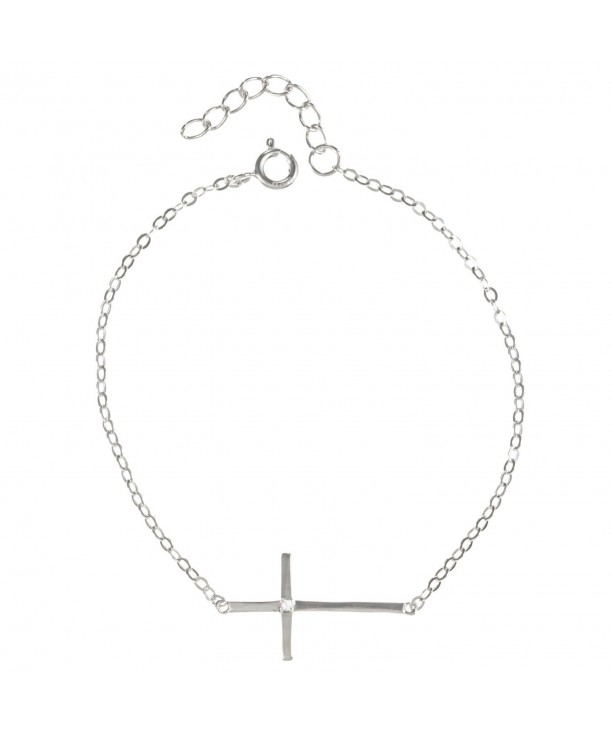 Sterling Silver Sideways Communion Confirmation Bracelet