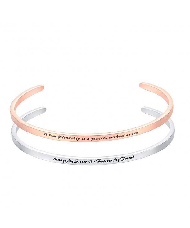 Bracelet Engraved Forever friendship Inspirational