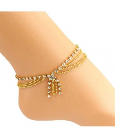 OVERMAL Women Diamond Tassel Anklet