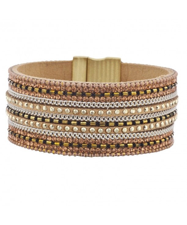 Lux Accessories Studded Magnetic Bracelet