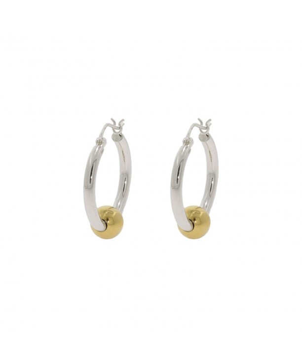 Sterling Silver Tone Hoop Earrings