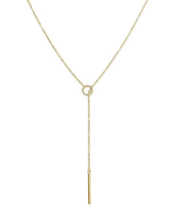 Benevolence Gold Necklace Lariat Vertical