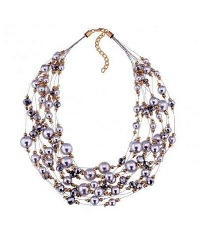 Jewelry Simulated Crystal Statement Necklace