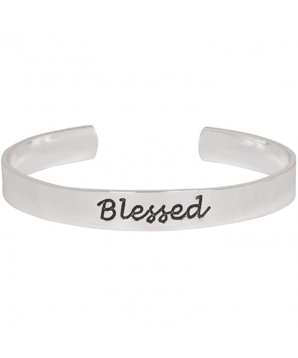 Silver Blessed Adjustable Inspirational Bracelet