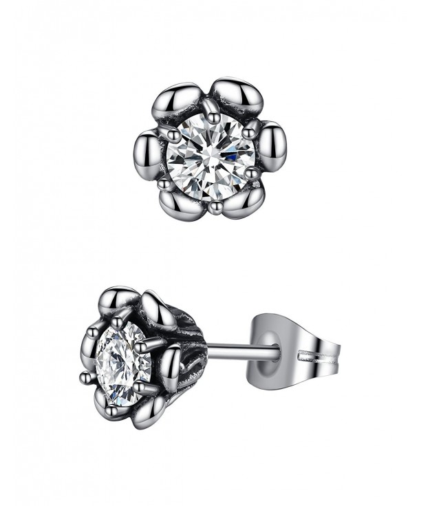 Stainless Flower Earrings Unisex aae024bi