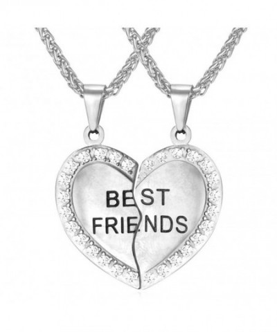 U7 Stainless Rhinestone Engraved Friendship