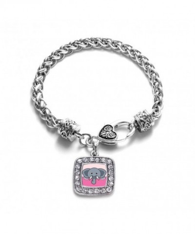 Peeking Elephant Classic Silver Bracelet