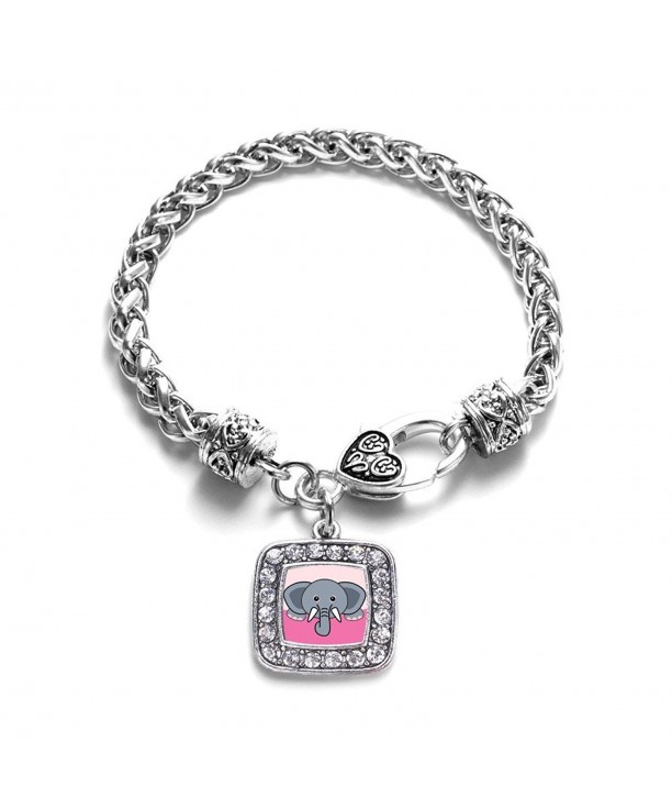 Peeking Elephant Classic Silver Bracelet